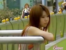 Little Asian Princess Minding Her Own Business During Quick Sharking Scene