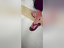 Amateur Lady Didnt Notice I Filmed Her Sexy Feet In Flip Flops