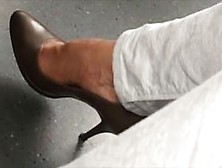 Sexy Mature Feet In Train