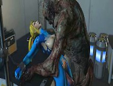 3D Milf Samus Aran Fucked By Alien