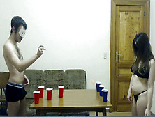 Beer Pong Turn Into Dt And Cum Gulping - Facial