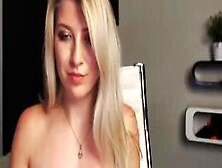 Hot Blonde Chat Girl Showed Nice Boobs