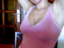 Hot Redhead Shows Her Big Nippled Boobs On Webcam