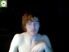 Redhead Gay Boy Rubs Cock On Webcam