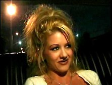 Golden-Haired Large Tit Mother I'd Like To Fuck Can't Live Without Riding A Giant Pecker In The Back Of A Taxi Cab