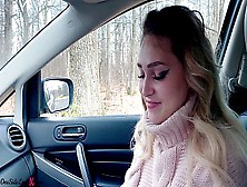 Blonde Deep Licks Prick And Gets Jizz In Mouth While No 1 Sees - In Car