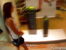 Foxy Babe Gets Fucked In A Public Rest Room.