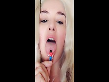 Giantess Goddess Catches Her Little Man Cheating And Eats The Slut And Him!