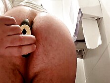 Masturbation In Public Bathroom Anal Toy Insertion Toilet Brush And Banana Fleshlight Fuck Till Cum