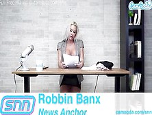 Camsoda News Network Milf Reporter Reads Out News As She Ride The