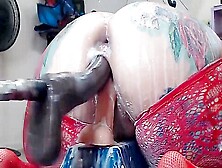 Tattooed Slut Takes Fucking Machine And Gets Covered In Cum P7