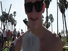 Nasty Student Grabs The Boobs Of The Californian Babes