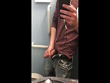 Making A Mess In The Airplane Bathroom – Cumming For My Girlfriend