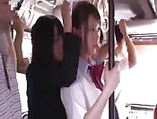 Asian Schoolgirl Fucks In The Bus