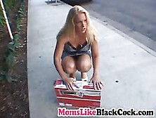 Big Black Cock For Busty Blonde Milf Shaved Pussy