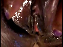 Masturbation – Ebony Pussy Fingering Close Up