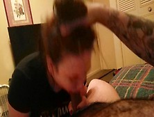 Freak Loves Swallowing Big Cock & Enjoys Cum On Her Face...