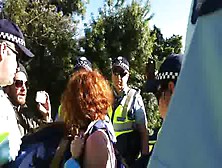 Protester Stripped By Police - Another Angle. Mp4