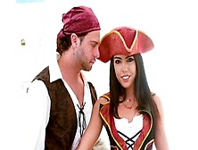 Hot Couple In Sexy Pirate Costumes Has Intense Sex In The Bedroom