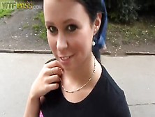 Awesome Dusky Krystinka Is Playing Herself In Public