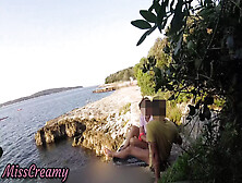 Teen Teacher Sucks My Cock In A Public Beach In Croatia In Front Of Everyone - It's Very Risky With People Near- Misscreamy