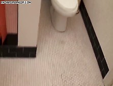 Brown Haired College Girl Shitting