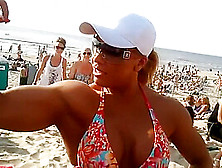 Muscle Babe Bikini Beach Dance