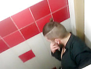 Saucy Babe Gets Her Pussy Hammered In A Public Toilet