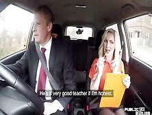 British Dirving Instructor Rides Her Schoolgirl