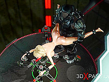 Sci-Fi Sex.  Hot Sexy Blonde Gets Fucked In The Lab.  Fuck Machine
