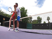 Informal Tennis Lessons End In Forbidden Outdoor Fuck For Serena Avery