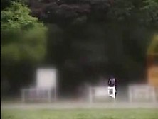 Japanese Schoolgirl Masturbates On A Modified Bicycle