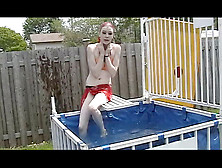 Redhead Dunked In Water