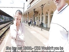 Hunt4K.  Hunter Hooks Up With Beauty On Train Station And Fucks Her For Money