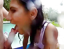 Hot Latina Victoria Valencia Enjoys A Big White Cock