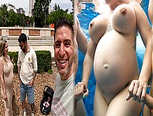 Alluring Spanish Pregnant Mom With Large Titties Gets Picked Up In Public - Mar Bella
