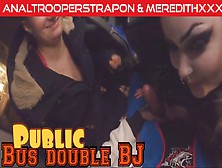 Two Ladies And One Lover,  Douple Team Oral Sex In City Bus.  Really Public. Milf/teen