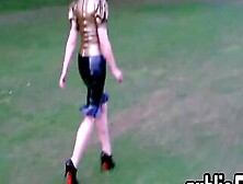 Latex And High Heels In The Park