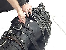 Restrained With 20 Belts In Heavy Leather