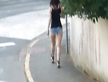 Spying On Daddy's Girl Dressed Like A Slut