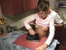 Hot Amateur Couple Have Sensual Sex In The Kitchen