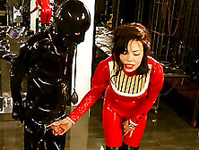 Lady Ashley In Red Costume Plays Sex Games With Her Kinky Friend