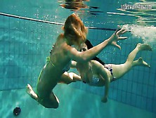 Sexy Girls Andrea And Monica Stripping Underwater
