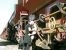 Teeen Blonde Tied To A Train,  Creampie And Squirt