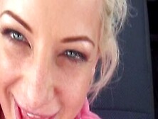 Cute Brooke Lee Gets Fucked In The Car On Her Way To Budapest