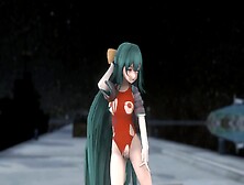 Kamikaze Torn Swimsuit - Chk3D - Clear Blue Hair Color Edit Smixix