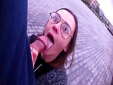 Very Public Outdoor Blowjob On The Streets! Got Caught Full Video