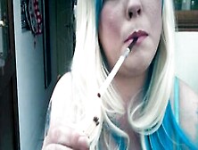 Bbw Blondie Tina Snua Smoking A Petite Vogue Cigarette Into