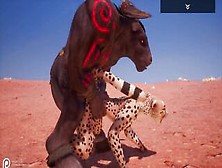 Wild Life - Cheetah Gets Pounded By Minotaur (Zuri X Grok) (V.  02. 2020)
