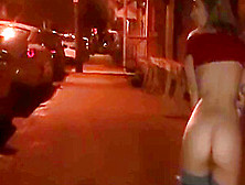 Drunk Girl Strips And Fingers Herself While Walking Down The Street